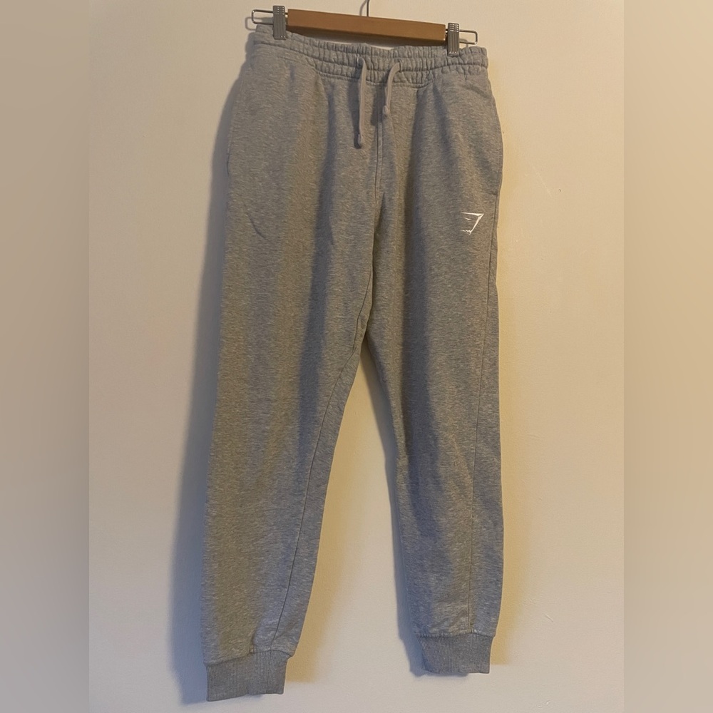 GYMSHARK logo grey joggers sweatpants size XS rest day